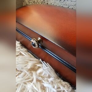 Bombay Brown Wood Musical Jewelry Box